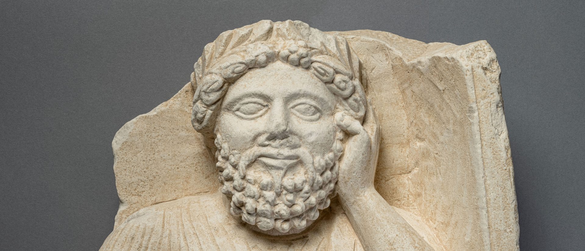 Grave stele of a reclining man, Cyprus, early Classical Period